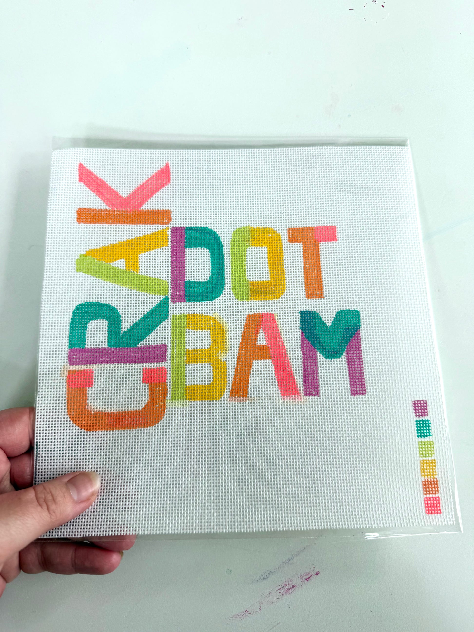Bailey Made Art Co Mahjong Needlepoint Canvas Dot Bam Crak Art