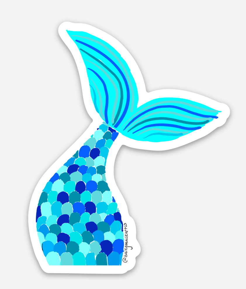Bailey Made Art Co Mermaid Tail Vinyl Sticker Sticker