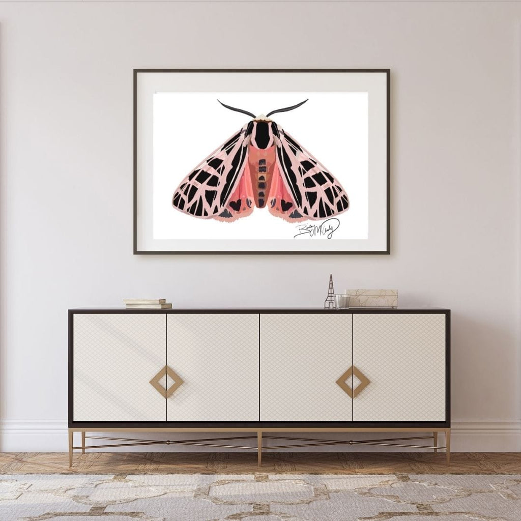 Bailey Made Art Co Miss Peach Parka Moth Art Print Art