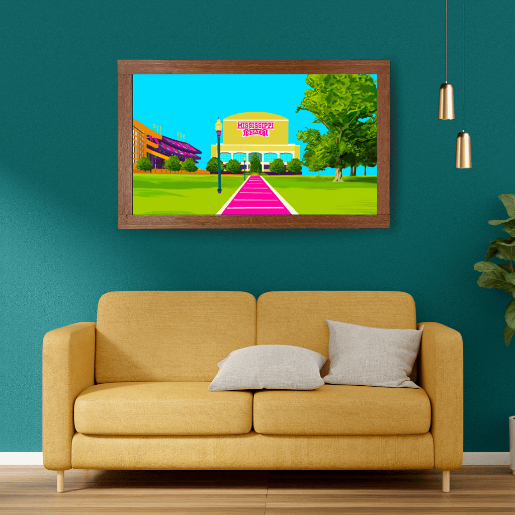 Bailey Made Art Co Mississippi State Stadium Art Print Art