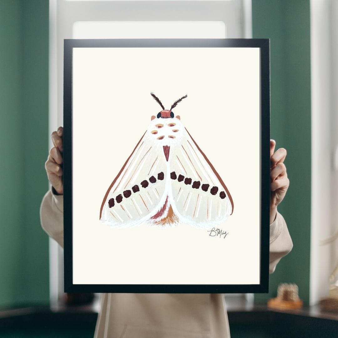 Bailey Made Art Co Moth (Blonde Moth) Art Print Art
