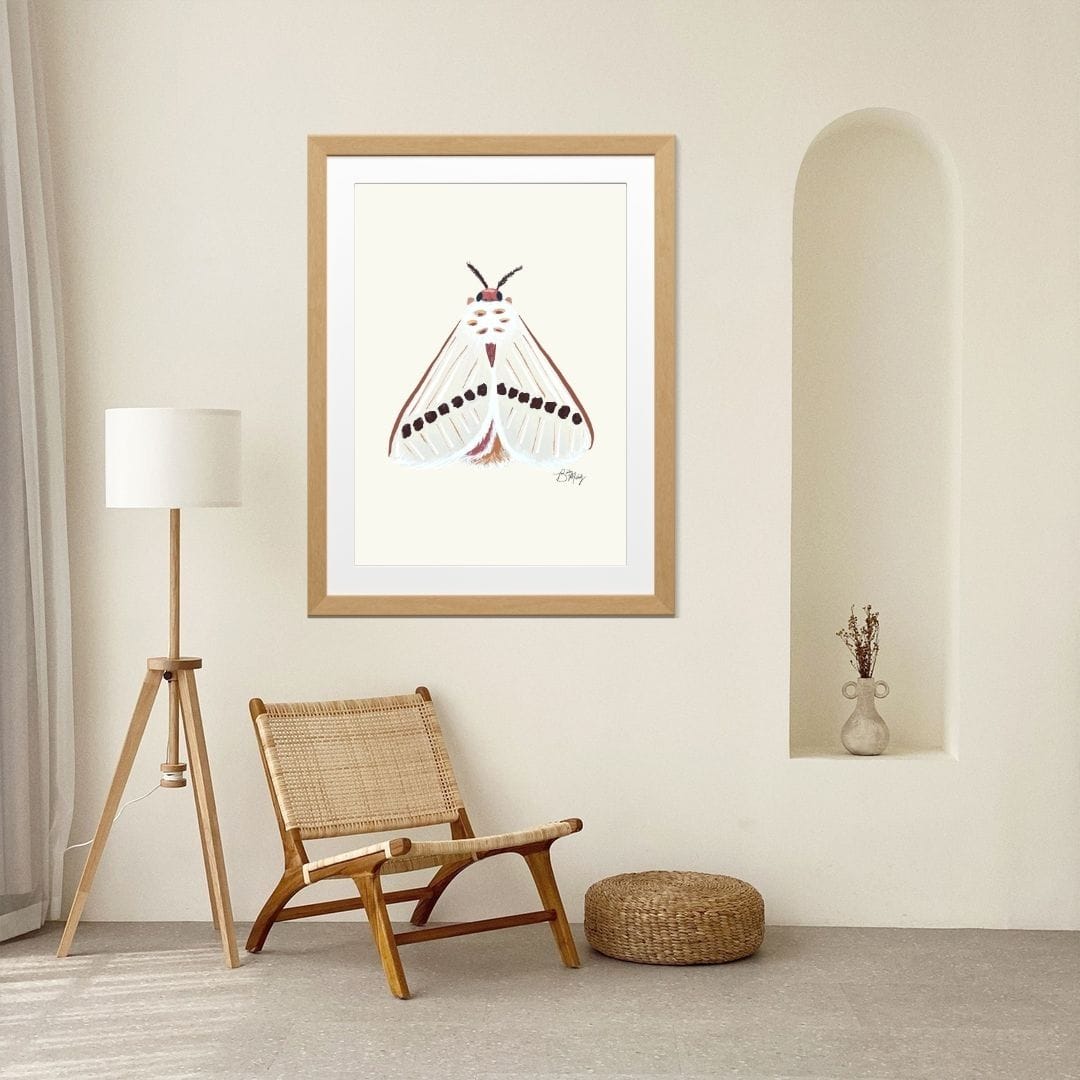 Bailey Made Art Co Moth (Blonde Moth) Art Print Art