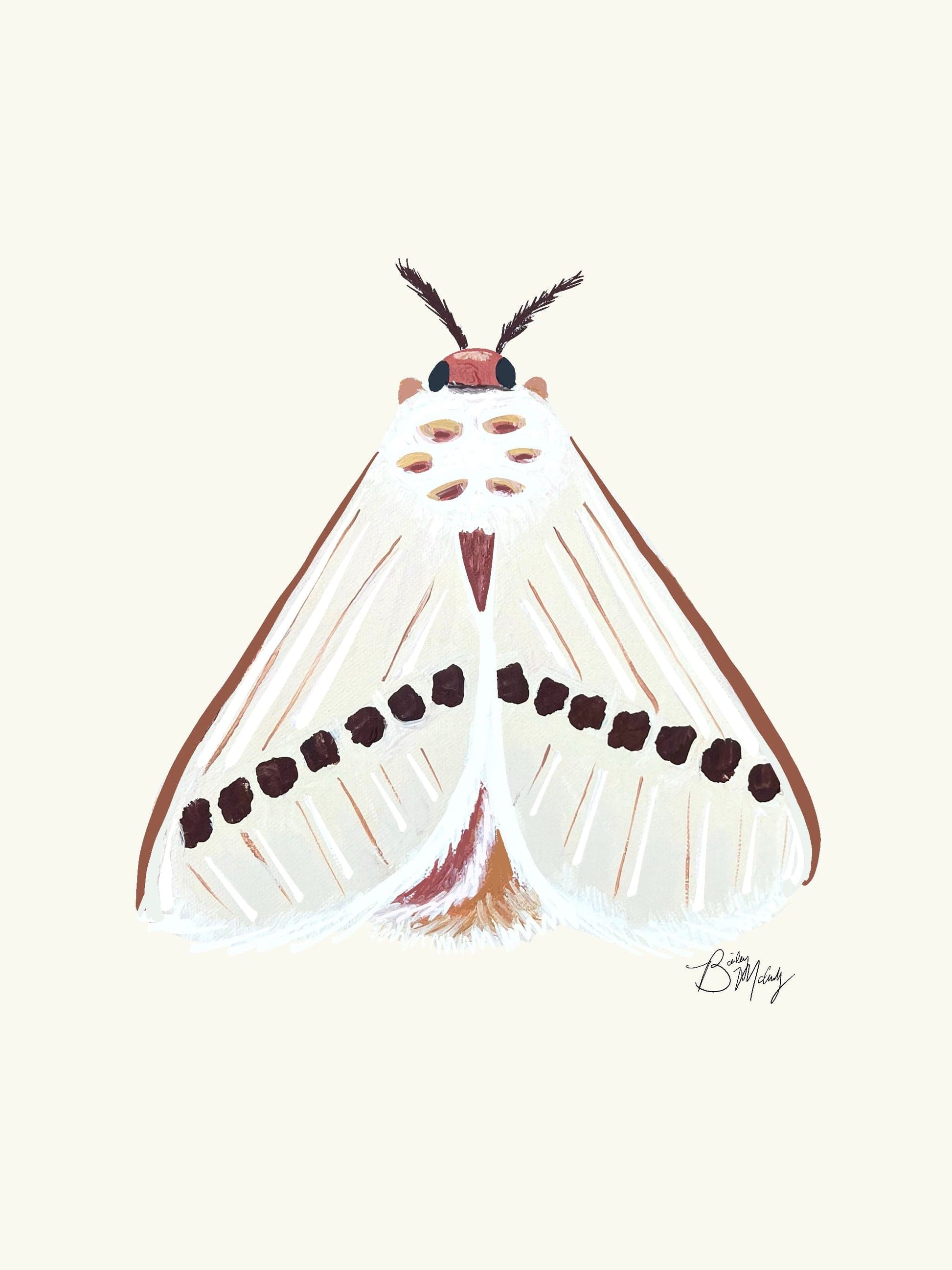 Bailey Made Art Co Moth (Blonde Moth) Art Print Art