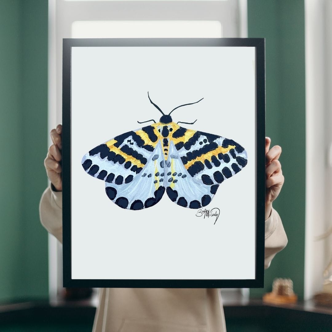 Bailey Made Art Co Moth- Spotted Moth Art Print Art