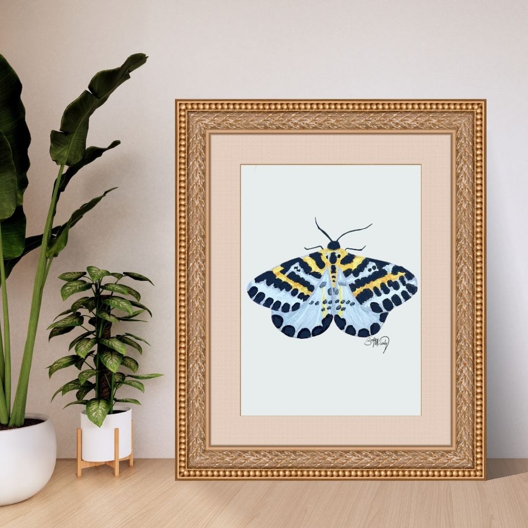 Bailey Made Art Co Moth- Spotted Moth Art Print Art