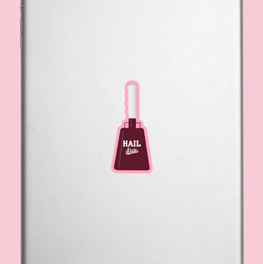 Bailey Made Art Co MSU Hail State Cowbell Sticker Sticker