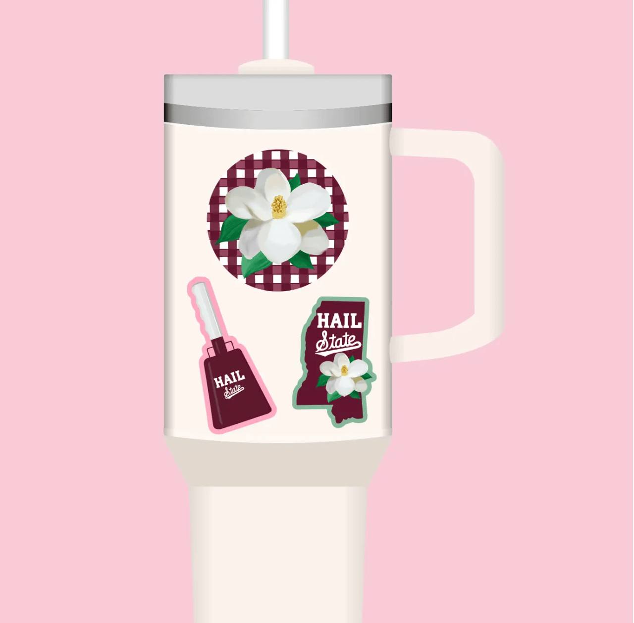 Bailey Made Art Co MSU Hail State Cowbell Sticker Sticker