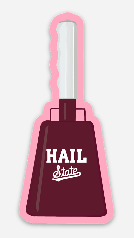 Bailey Made Art Co MSU Hail State Cowbell Sticker Sticker