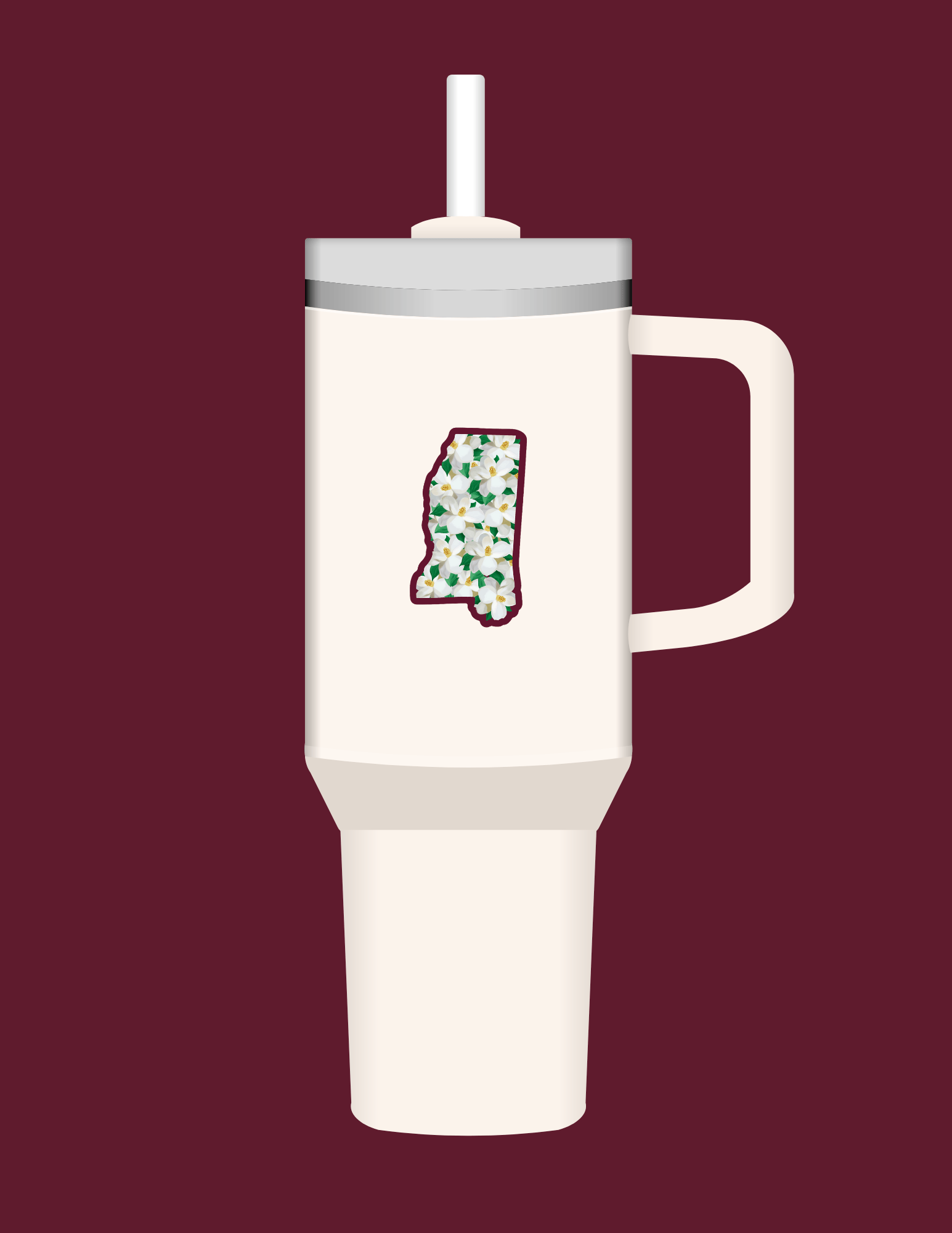 Bailey Made Art Co MSU Mississippi State Magnolia Vinyl Sticker Sticker