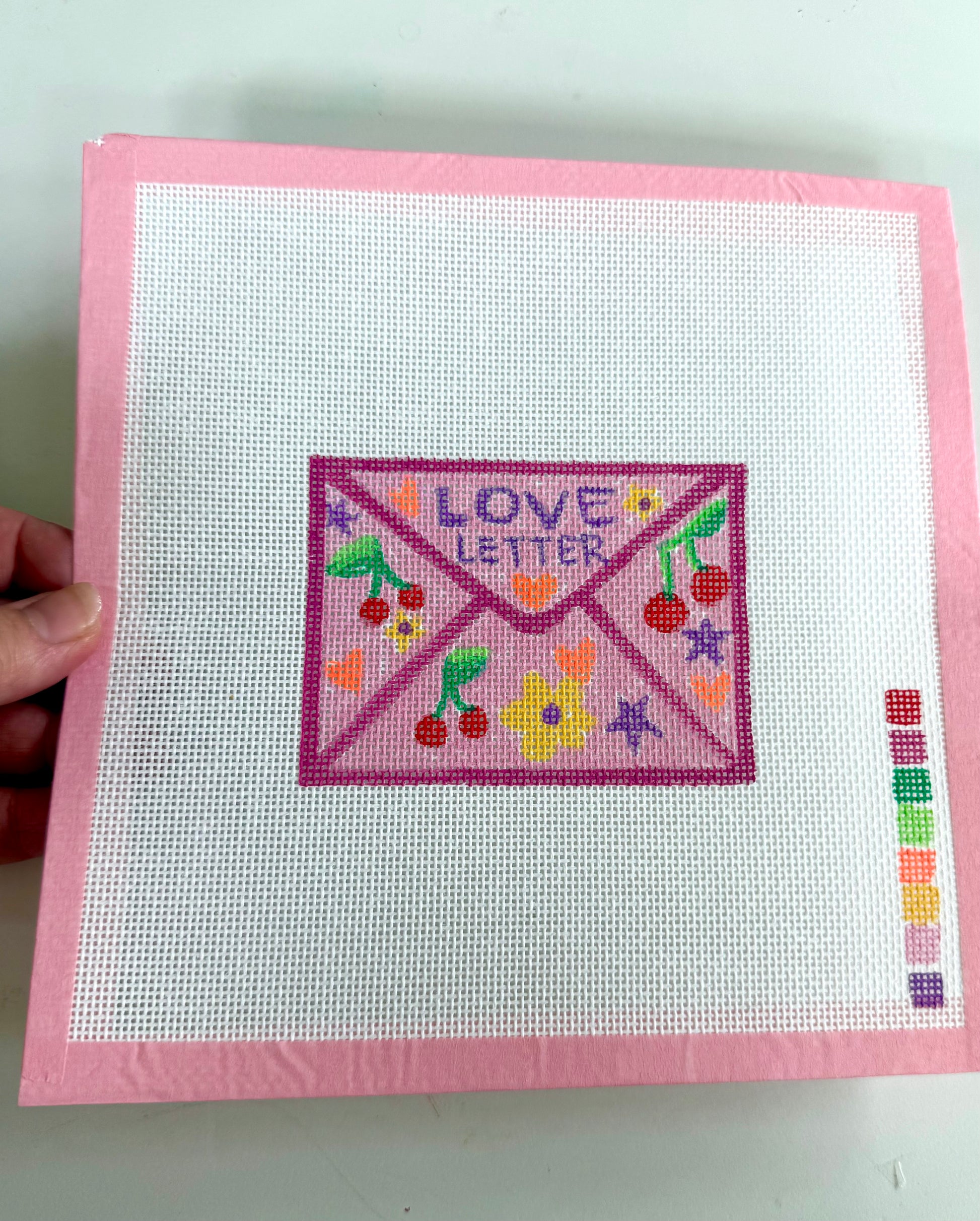 Bailey Made Art Co Needlepoint Canvas Love Letter Art