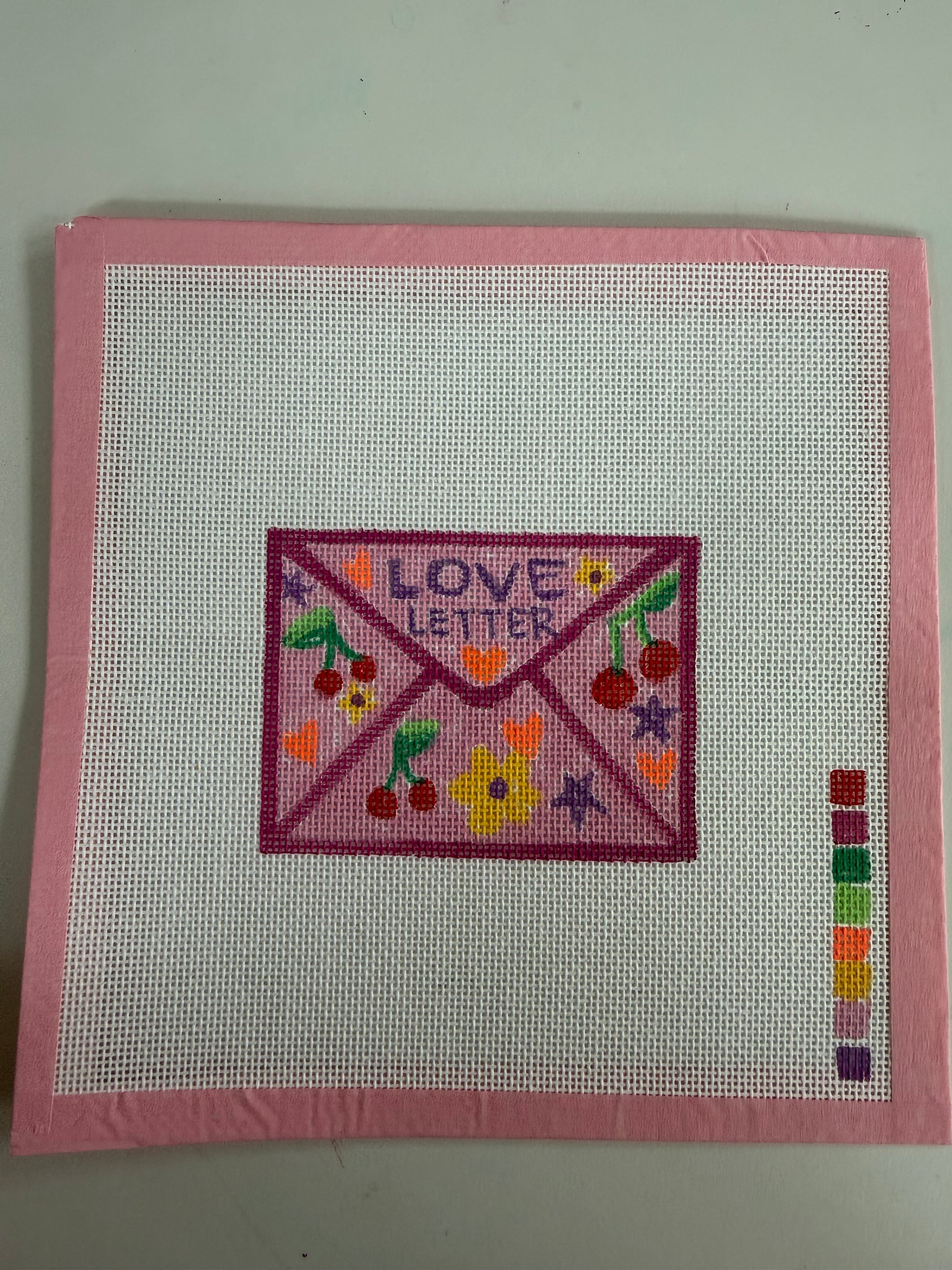 Bailey Made Art Co Needlepoint Canvas Love Letter Art