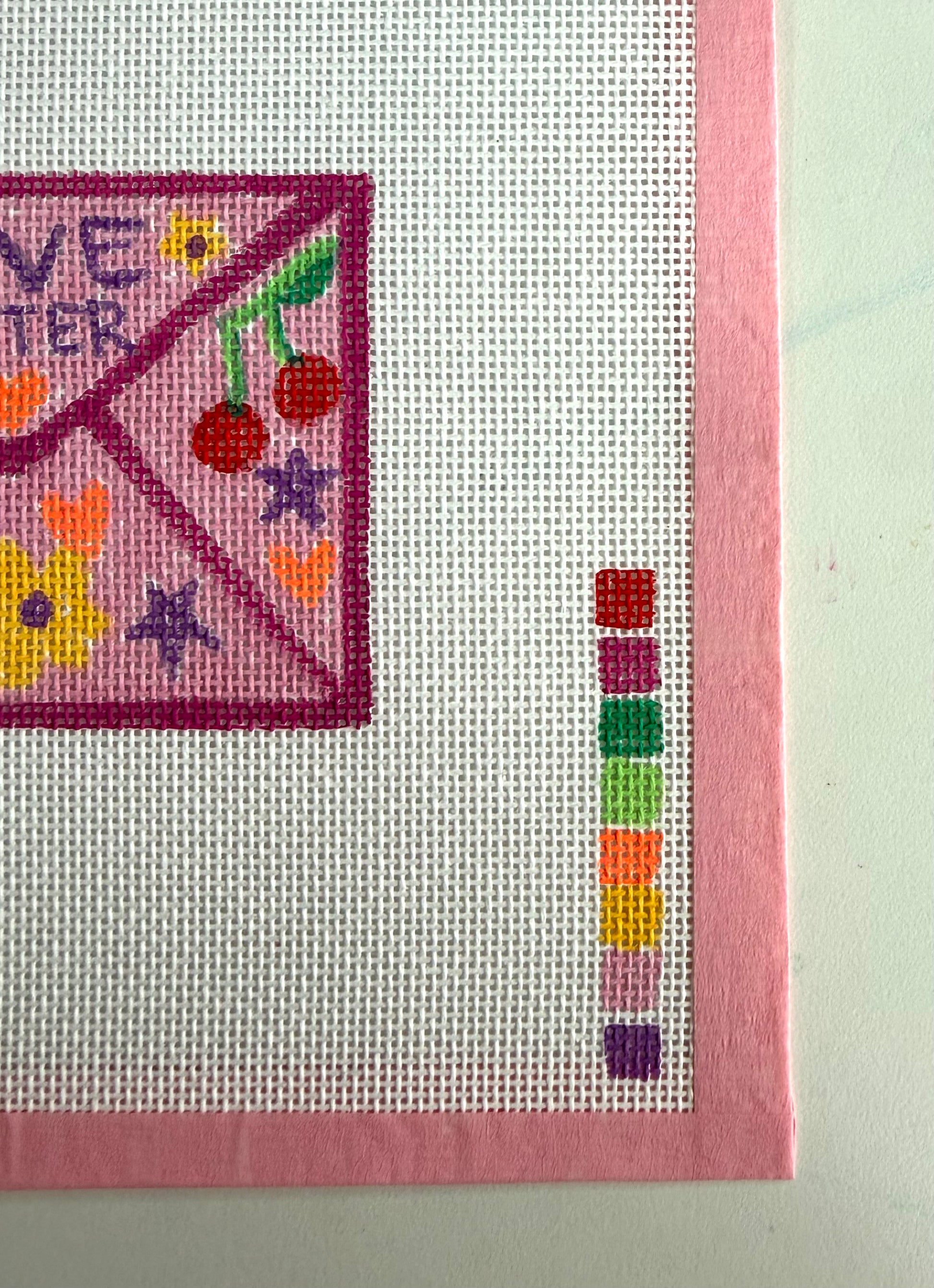 Bailey Made Art Co Needlepoint Canvas Love Letter Art
