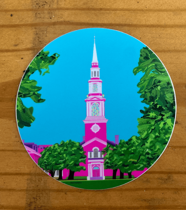Bailey Made Art Co Officially Licensed Samford Reid Chapel Vinyl Sticker Sticker