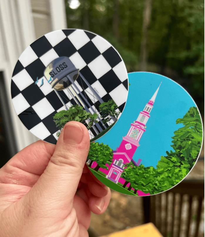 Bailey Made Art Co Officially Licensed Samford Reid Chapel Vinyl Sticker Sticker