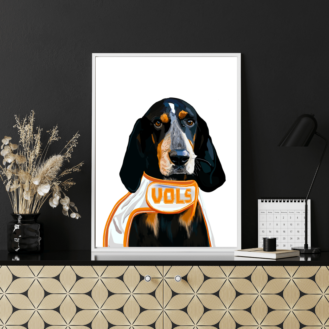 Bailey Made Art Co Officially Licensed University of Tennessee Classic Smokey Art Print Art