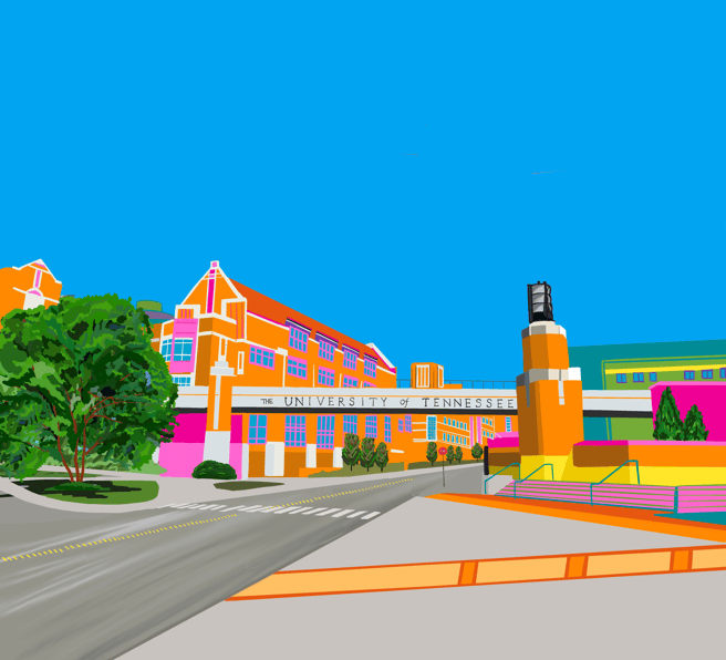 Bailey Made Art Co Officially Licensed University of Tennessee Stadium Art