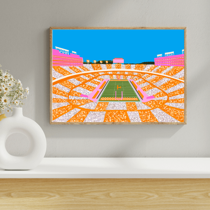 Bailey Made Art Co Officially Licensed University of Tennessee Stadium (UT) Art