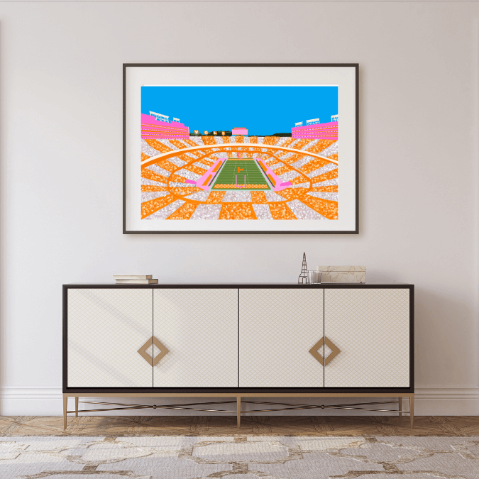 Bailey Made Art Co Officially Licensed University of Tennessee Stadium (UT) Art