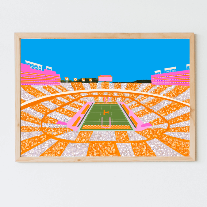 Bailey Made Art Co Officially Licensed University of Tennessee Stadium (UT) Art