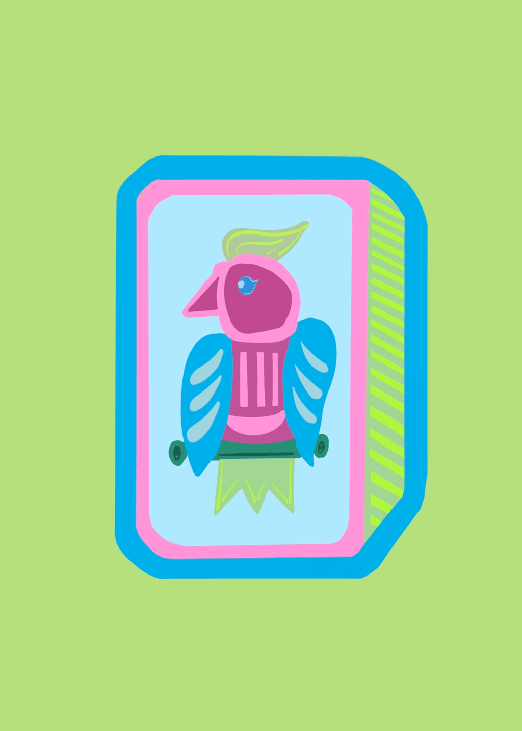 Bailey Made Art Co One Bird Bam Mahjong Art Print Art
