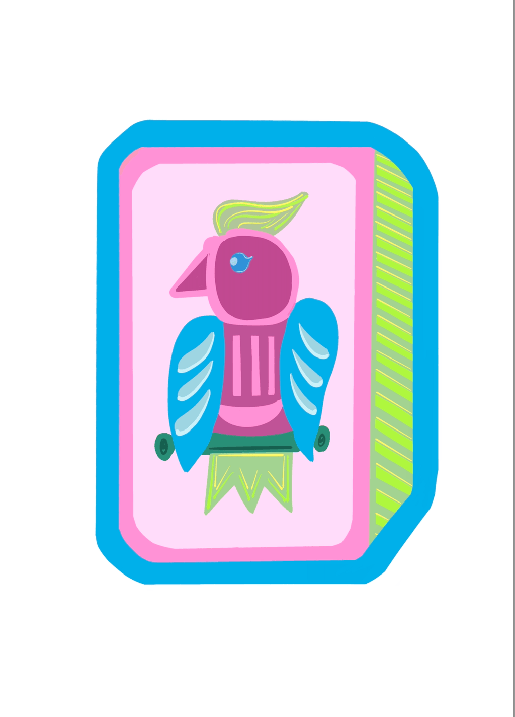 Bailey Made Art Co One Bird Bam Mahjong Art Print Art