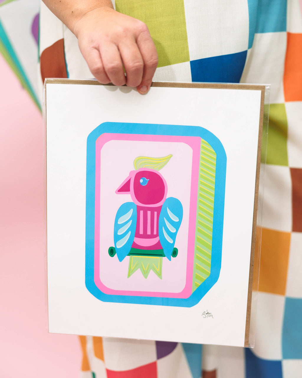 Bailey Made Art Co One Bird Bam Mahjong Art Print Art