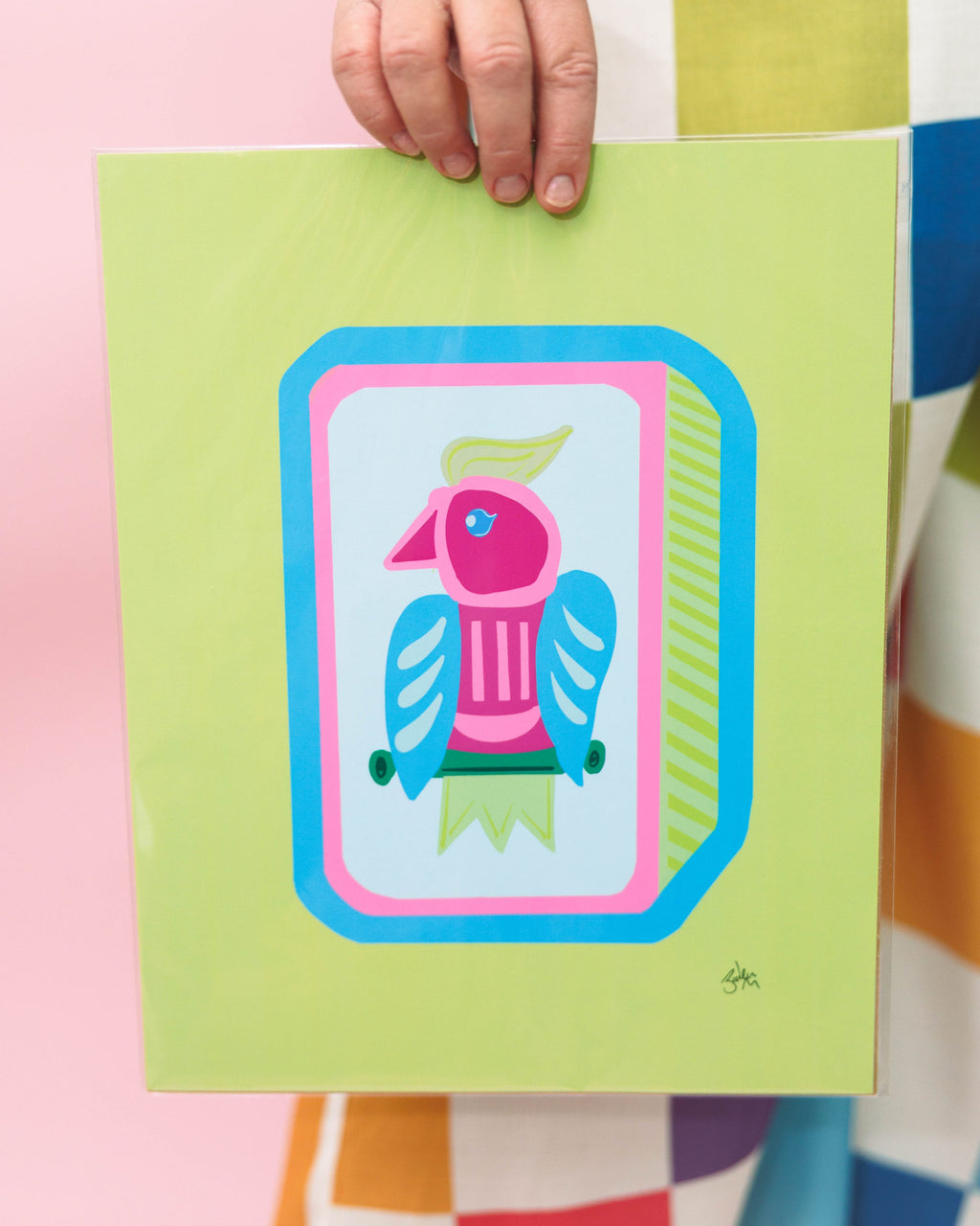 Bailey Made Art Co One Bird Bam Mahjong Art Print Art