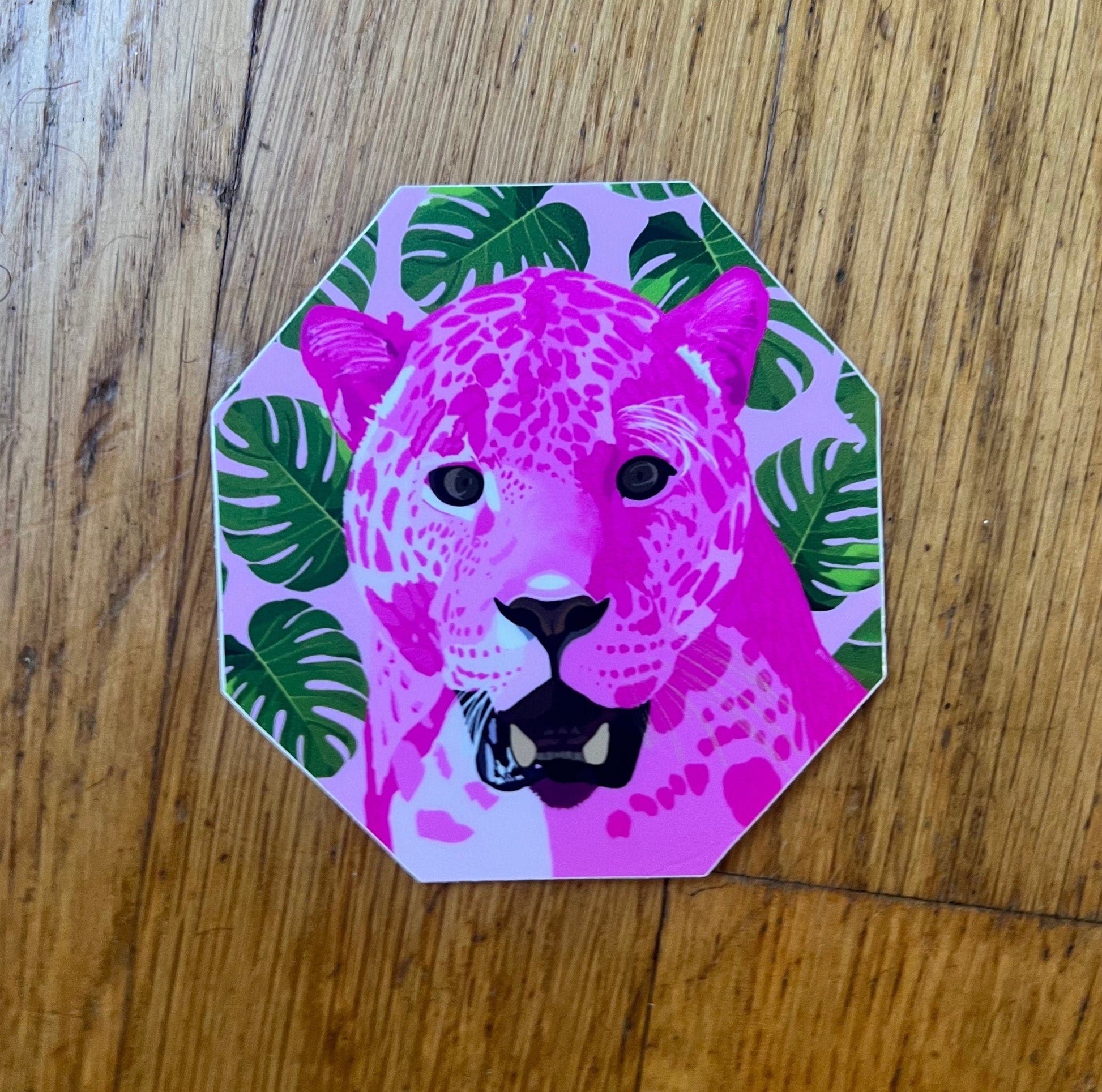 Bailey Made Art Co Pink Cheetah Sticker Sticker