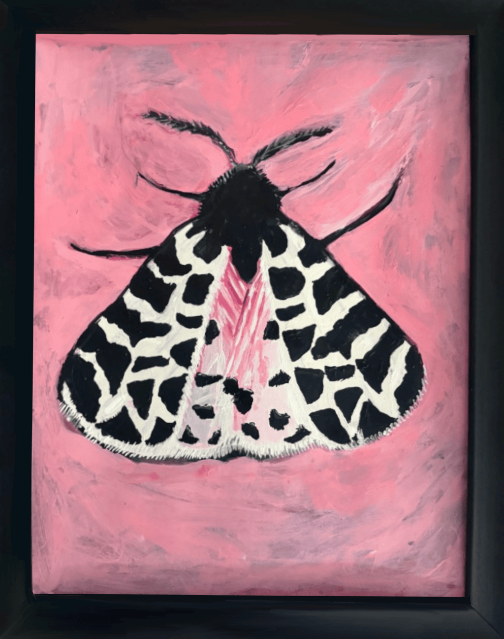 Bailey Made Art Co Pink Midnight Moth Art