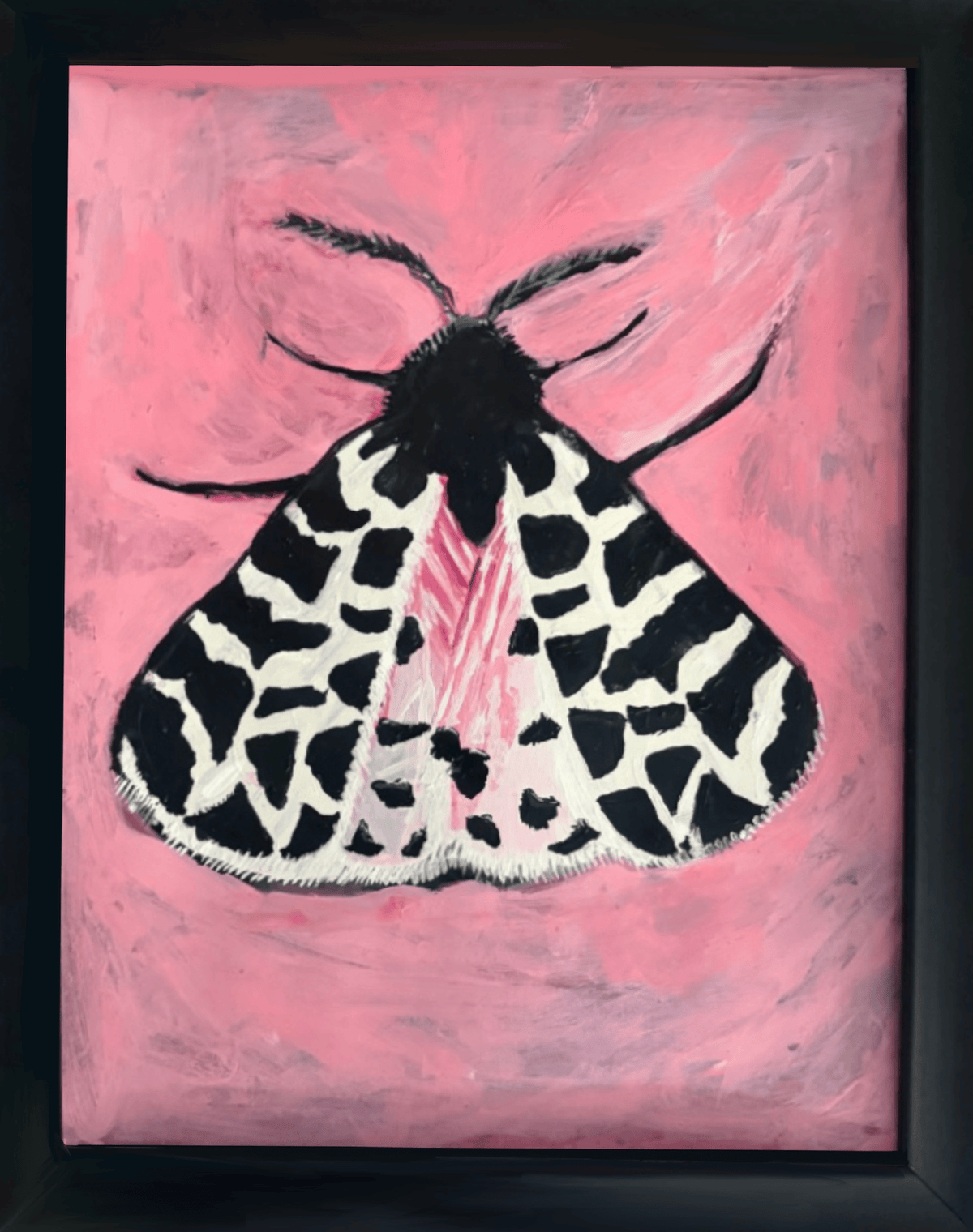 Bailey Made Art Co Pink Midnight Moth Art
