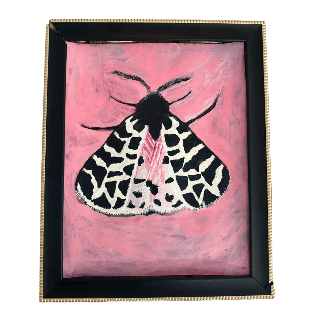Bailey Made Art Co Pink Midnight Moth Art