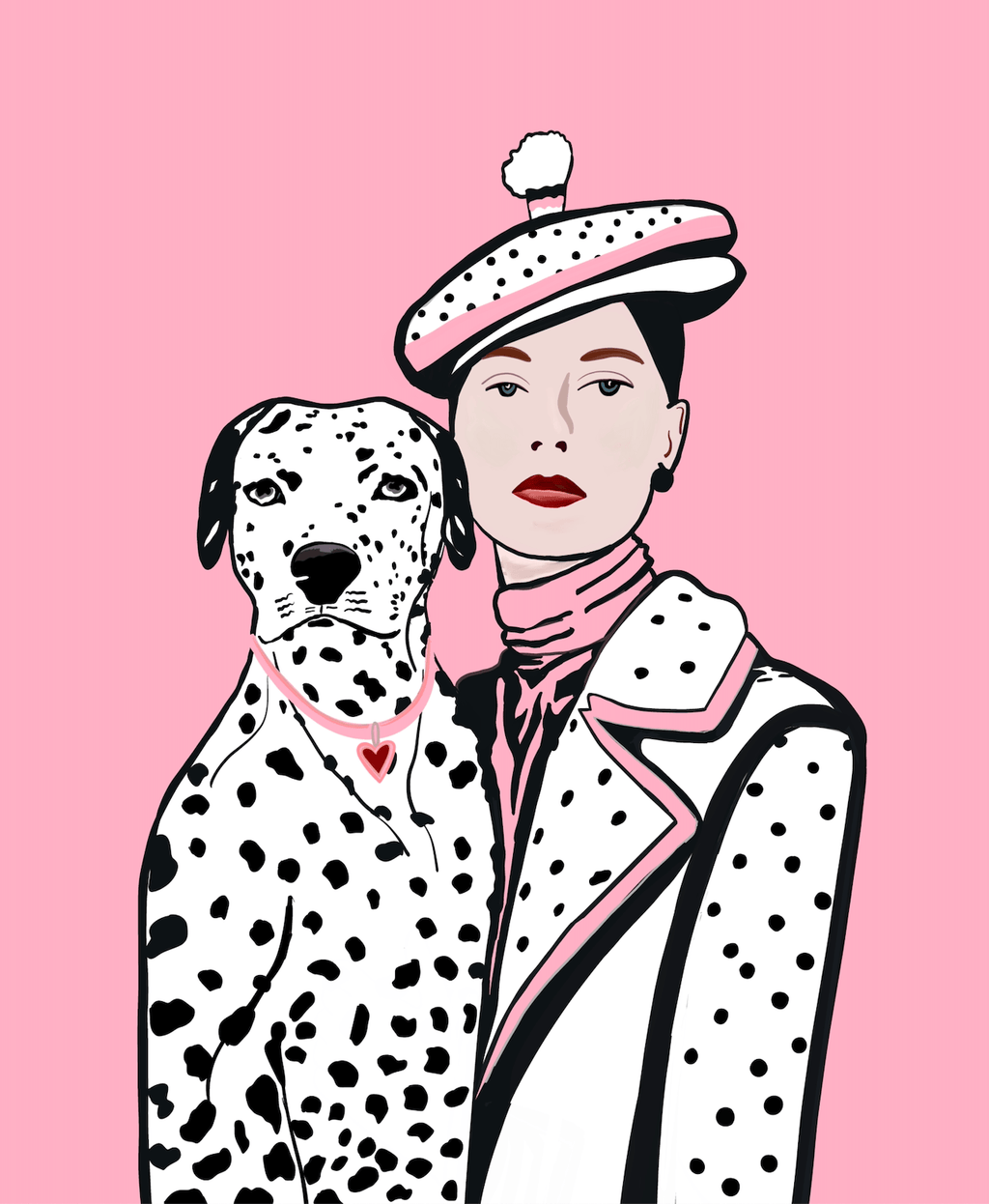 Bailey Made Art Co Pink Paradise Spot Check Art Print Art