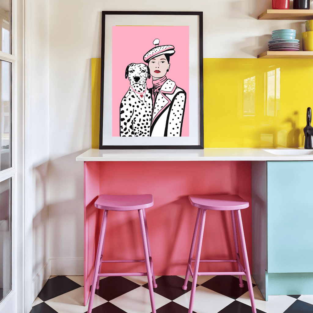 Bailey Made Art Co Pink Paradise Spot Check Art Print Art