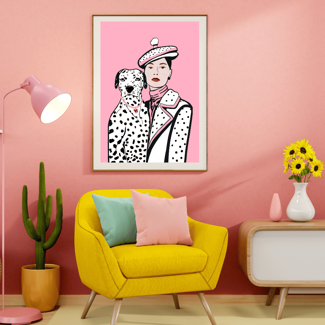 Bailey Made Art Co Pink Paradise Spot Check Art Print Art