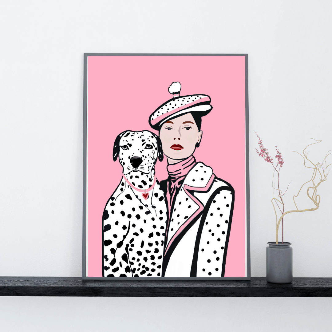 Bailey Made Art Co Pink Paradise Spot Check Art Print Art