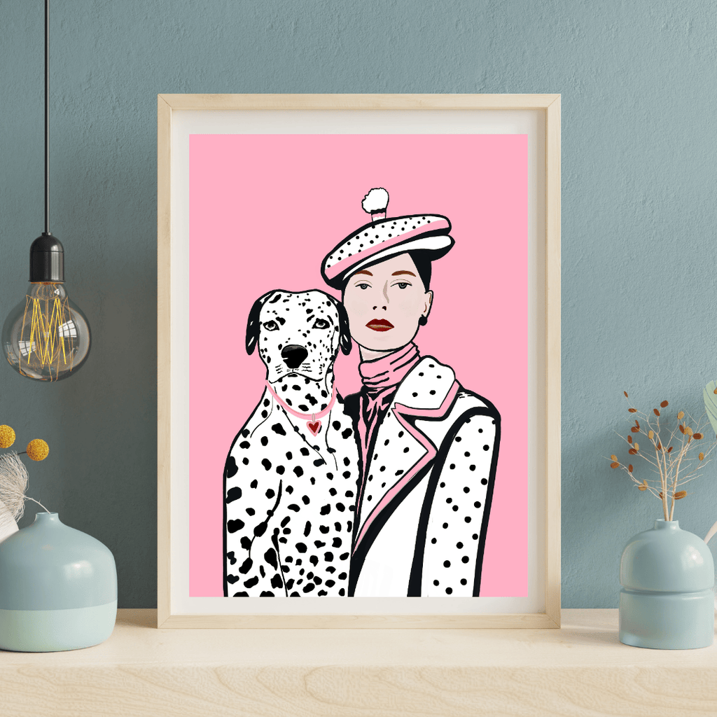 Bailey Made Art Co Pink Paradise Spot Check Art Print Art