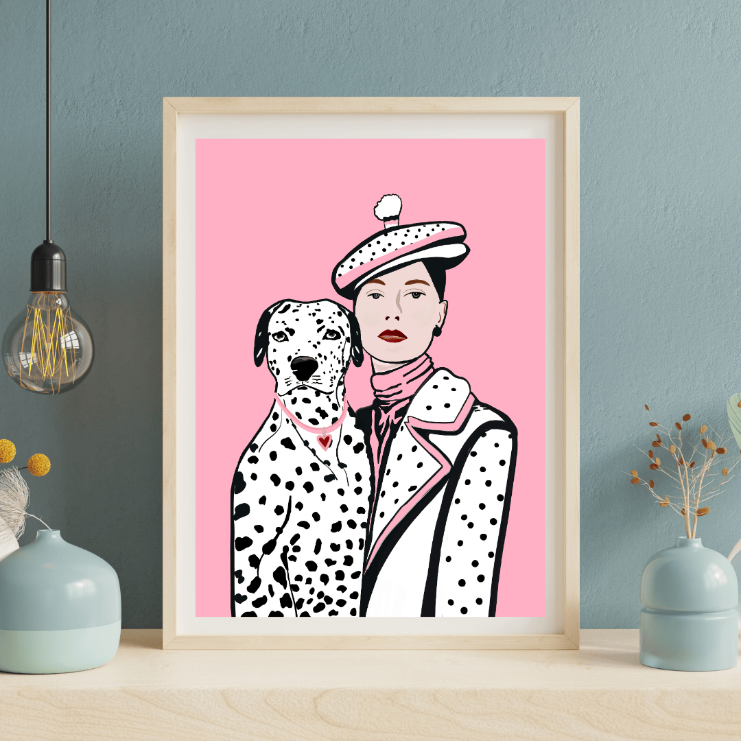 Bailey Made Art Co Pink Paradise Spot Check Art Print Art