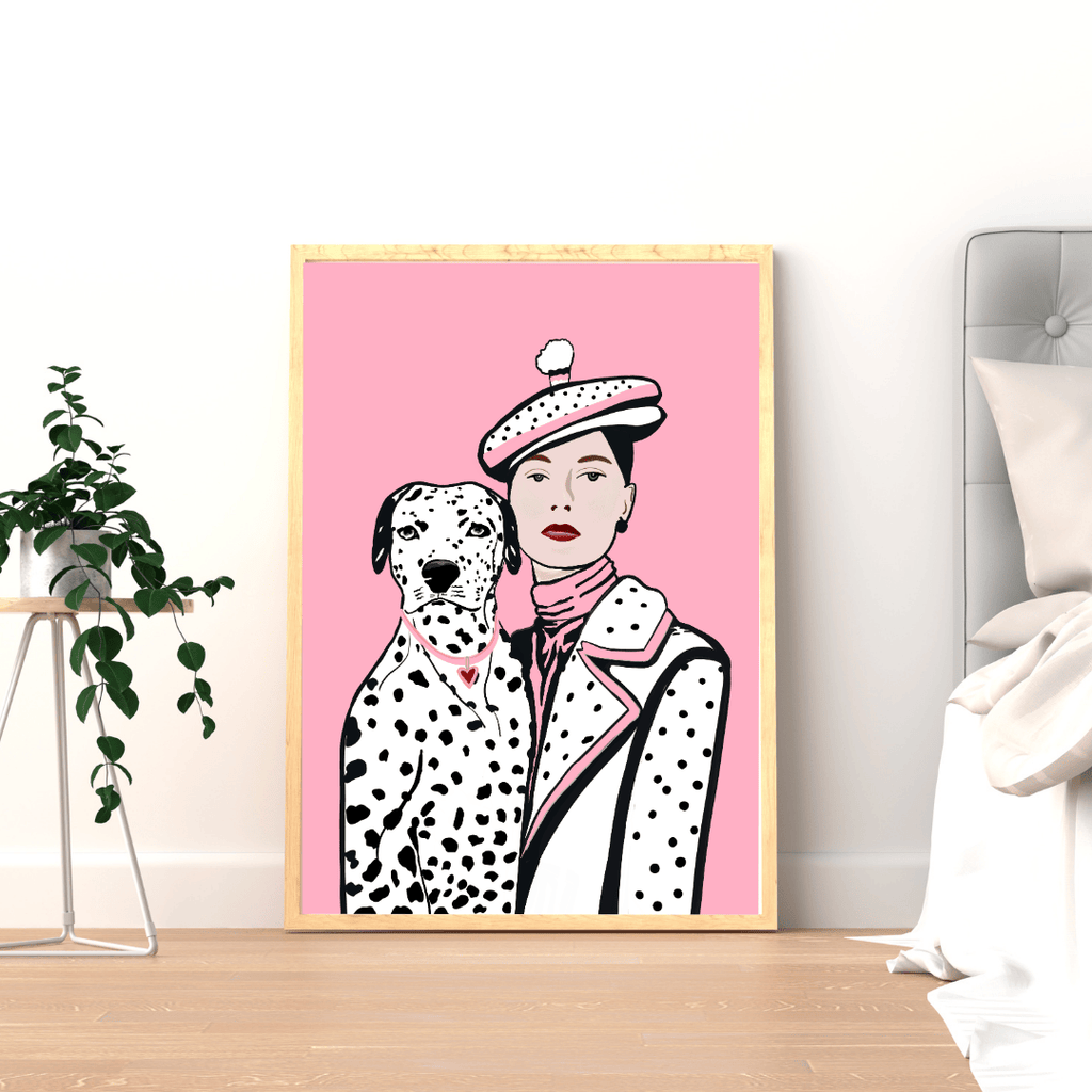 Bailey Made Art Co Pink Paradise Spot Check Art Print Art
