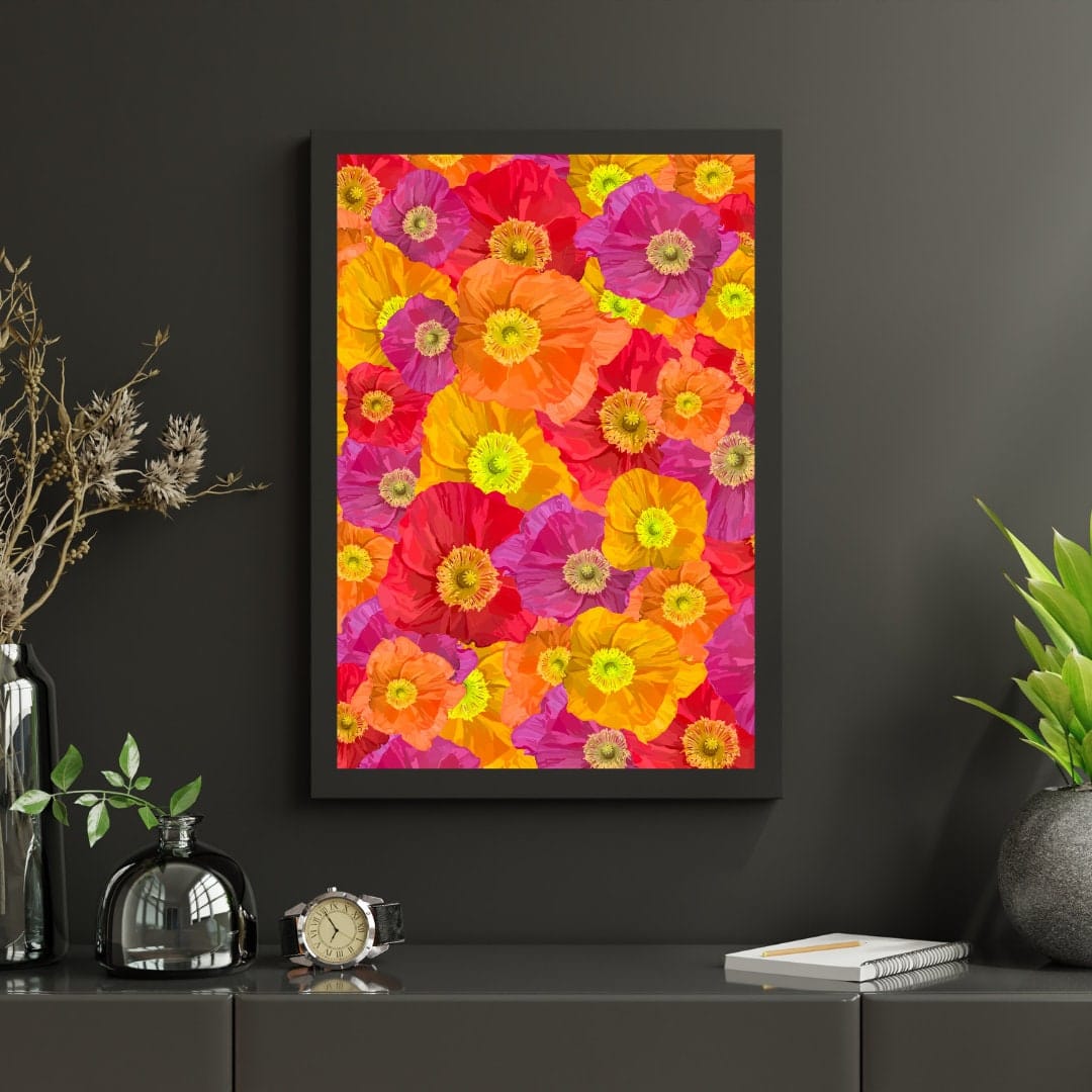 Bailey Made Art Co Poppies Print (Yellow & Orange) Art