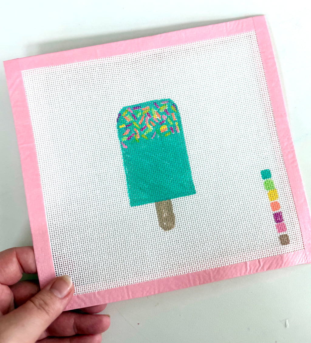 Bailey Made Art Co Popsicle Party Needlepoint Canvas Art