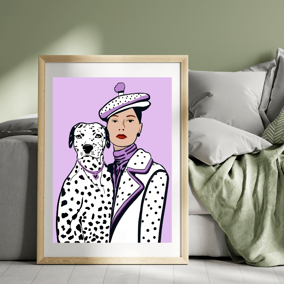 Bailey Made Art Co Purple Paradise Spot Check Art Print Art