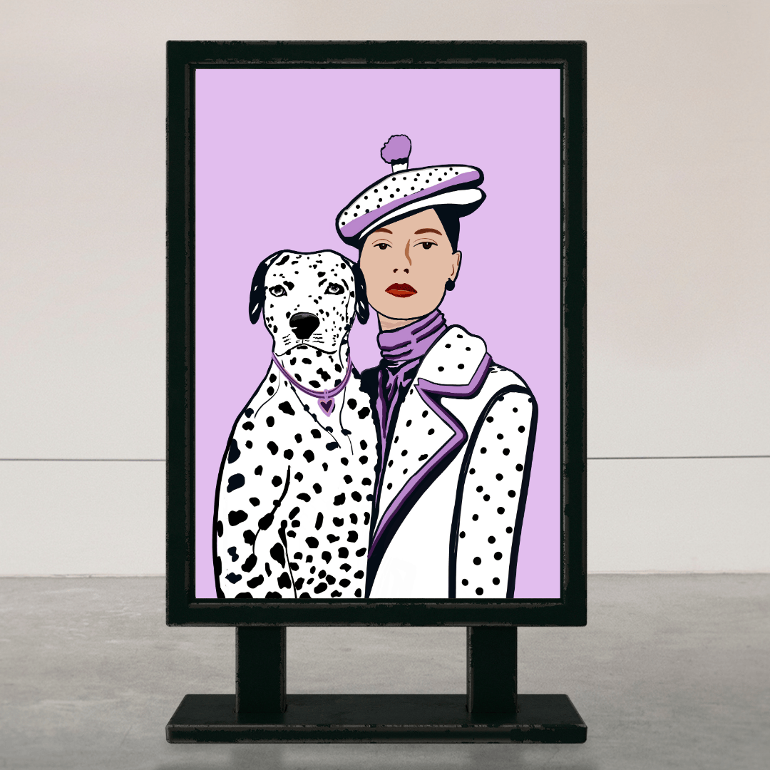 Bailey Made Art Co Purple Paradise Spot Check Art Print Art