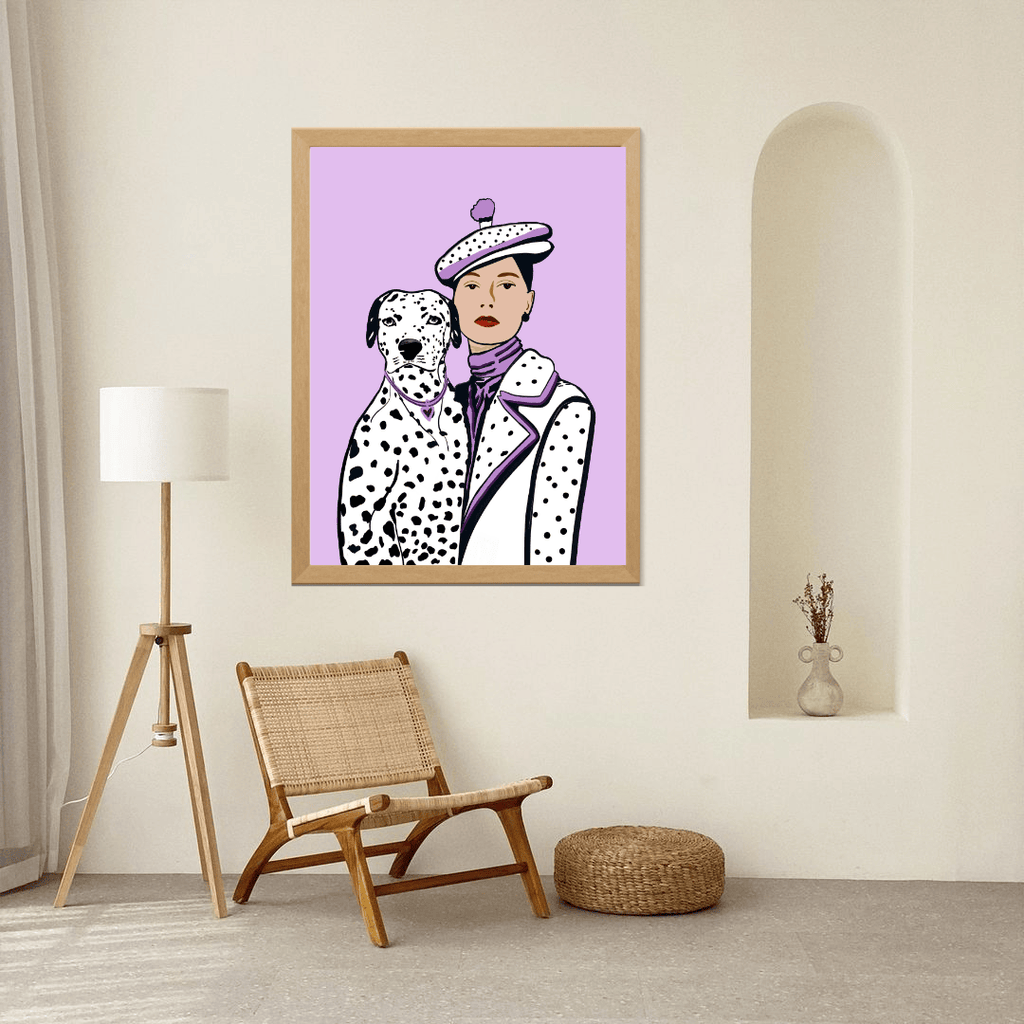 Bailey Made Art Co Purple Paradise Spot Check Art Print Art