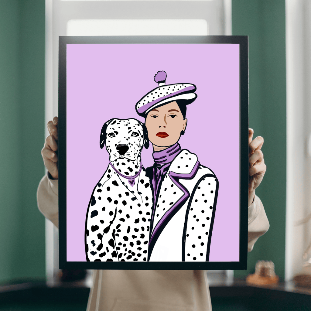 Bailey Made Art Co Purple Paradise Spot Check Art Print Art