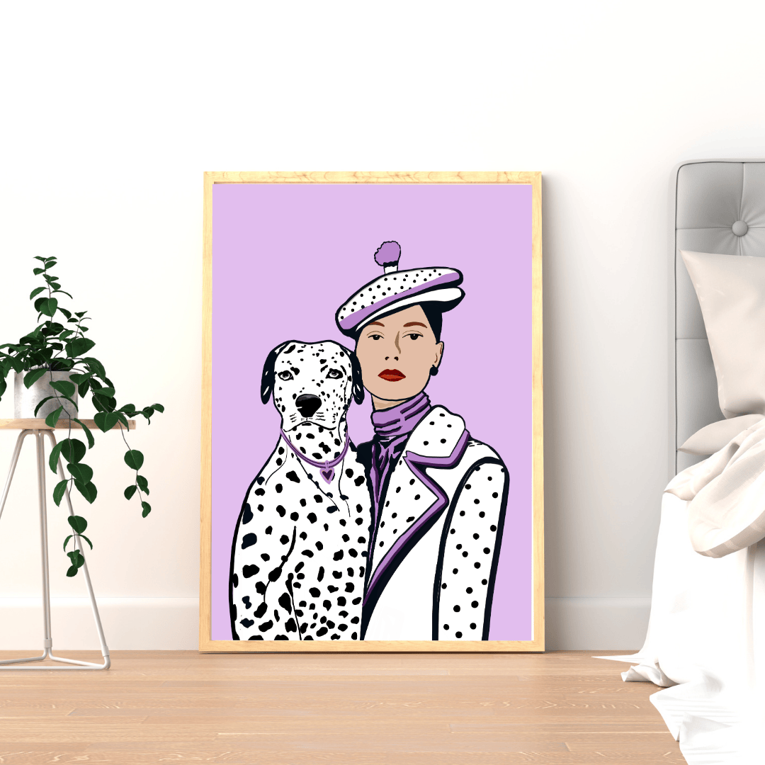 Bailey Made Art Co Purple Paradise Spot Check Art Print Art