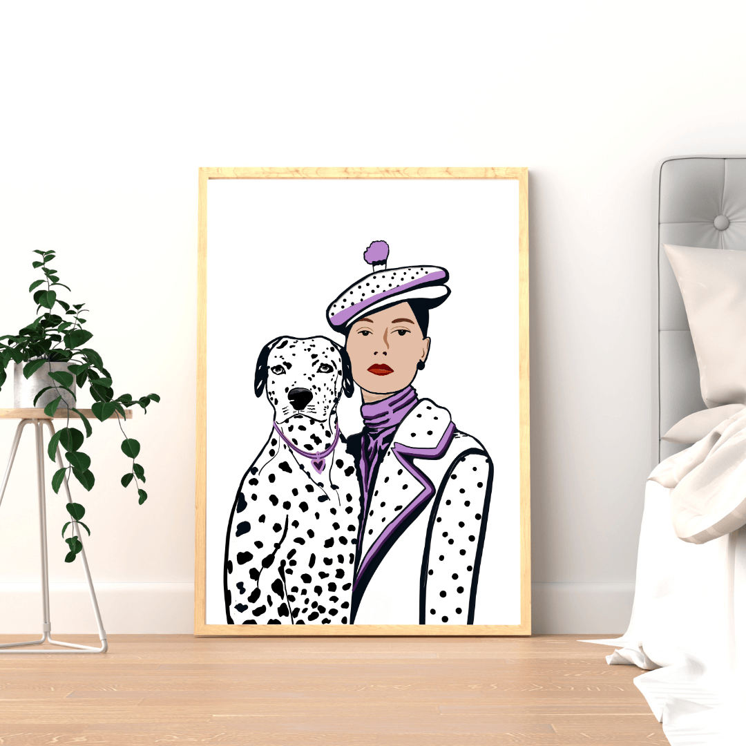 Bailey Made Art Co Purple Paradise Spot Check Art Print Art