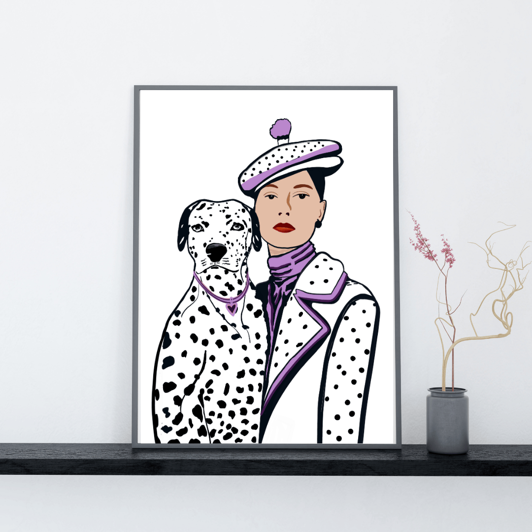 Bailey Made Art Co Purple Paradise Spot Check Art Print Art