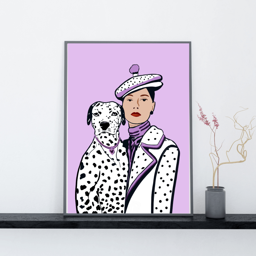 Bailey Made Art Co Purple Paradise Spot Check Art Print Art