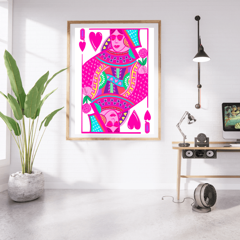 Bailey Made Art Co Queen of Hearts Art Print Art