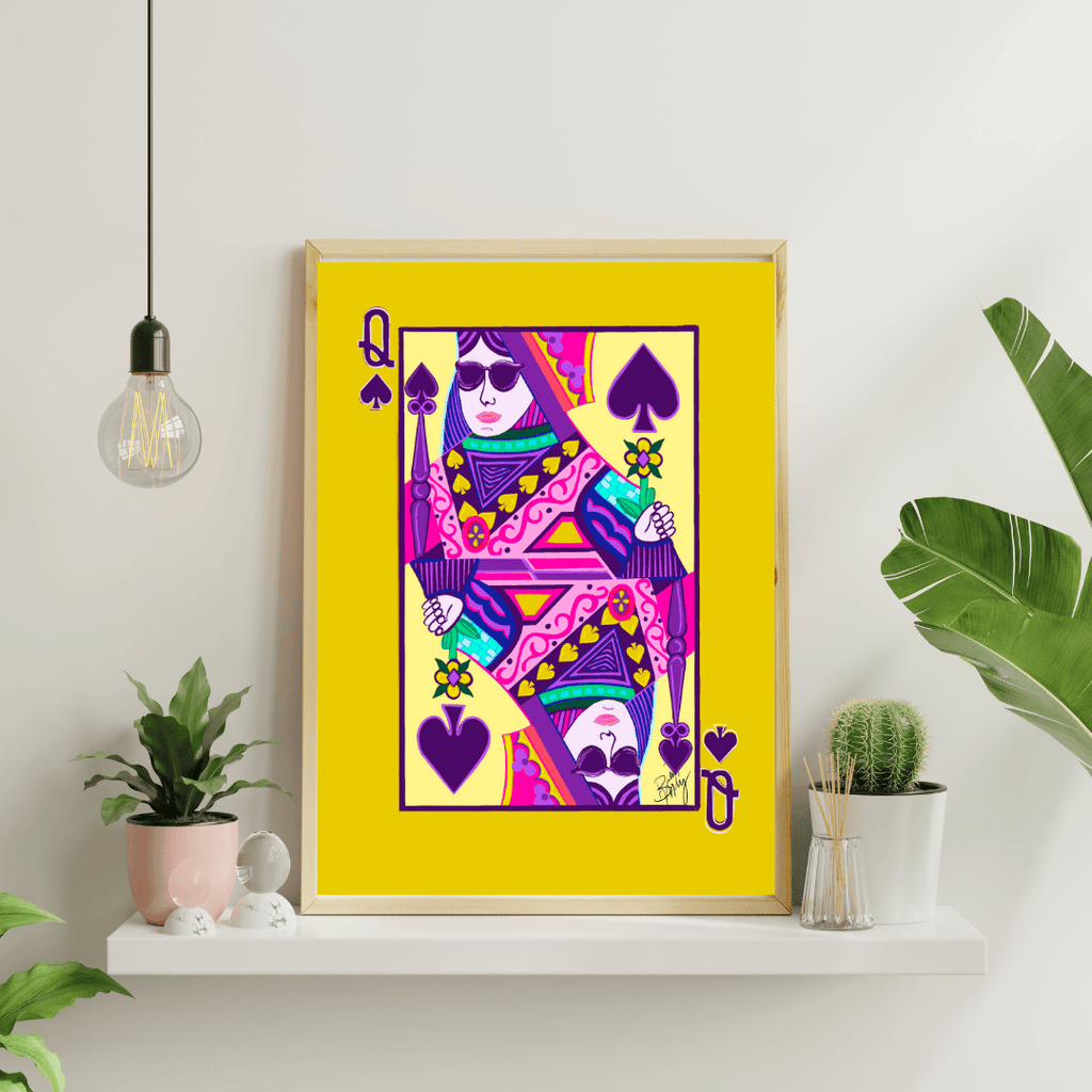 Bailey Made Art Co Queen of Spades Art Print Art